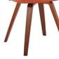 LumiSource Gardenia Swivel Arm Chair with Orange Upholstered in Walnut, , large