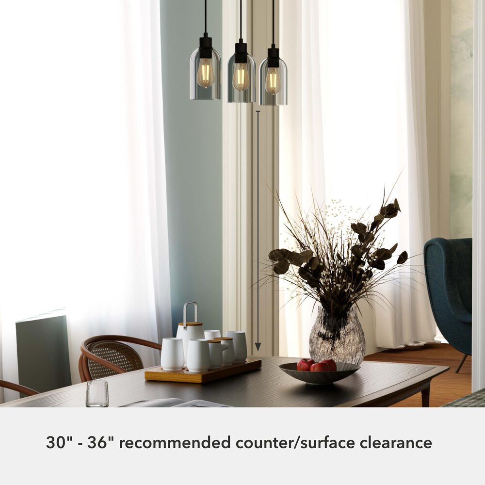 Hunter Lochmeade 29&quot; 3-Light Linear Pendant Cluster in Natural Iron, , large