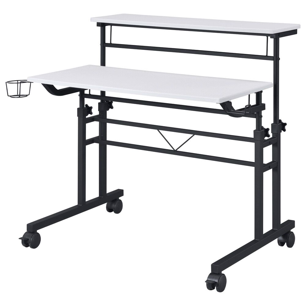 Rta Products Llc Galaxy Rolling Writing Desk in White, , large