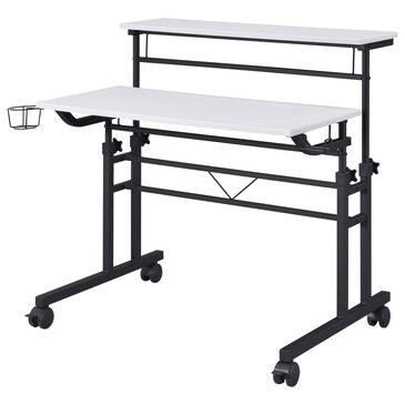 Rta Products Llc Galaxy Rolling Writing Desk in White, , large