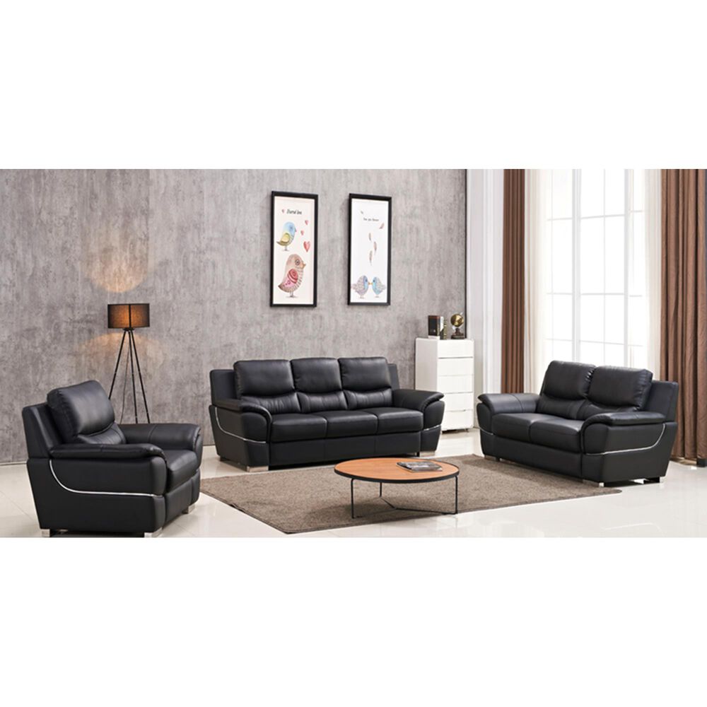 Titanic Furniture Breathable Faux Leather Chair in Black, , large