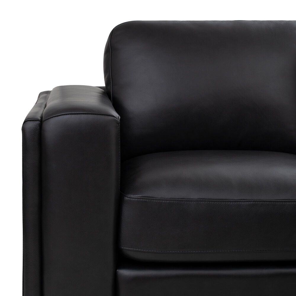 Italiano Furniture Luca Stationary Loveseat in Black, , large