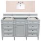 James Martin Vanities Brittany 30" Single Bathroom Vanity in Urban Gray with 3 cm Eternal Marfil Quartz Top and Rectangle Sink, , large
