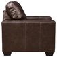 Ashley Santorine Stationary Chair and Ottoman Set in Dark Brown, , large