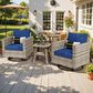 HOMLUX 3-Piece Outdoor Conversation Set in Navy Blue, , large