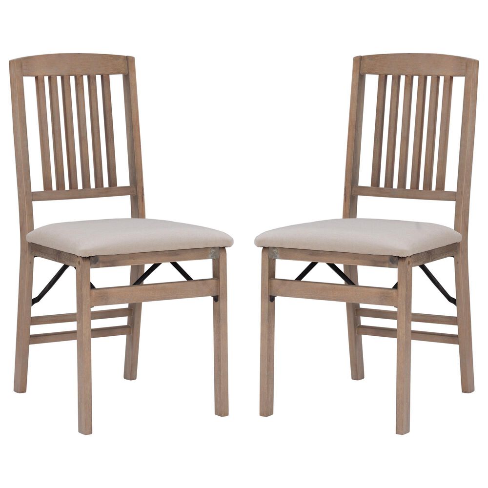 Linon Home Decor Triena Mission Folding Side Chair in Grey Wash (Set of 2), , large