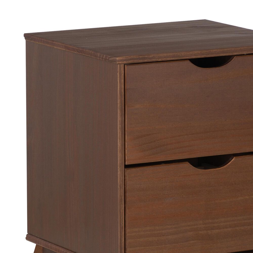 Linon Home Decor Polly 2-Drawer Nightstand in Walnut, , large