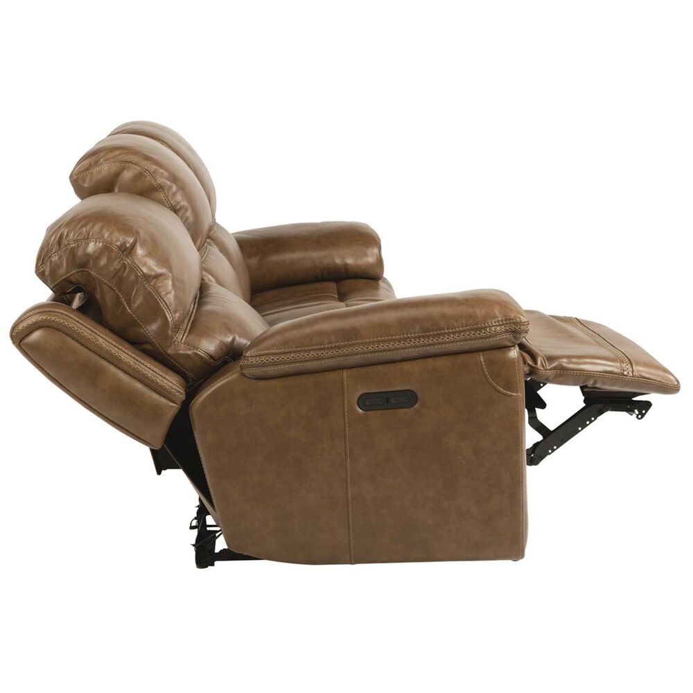 Flexsteel Fenwick Power Sofa with Headrest in Light Brown, , large