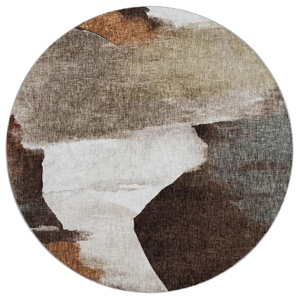 Dalyn Rug Company Boca BO7 Taupe 8" Round Area Rug, , large