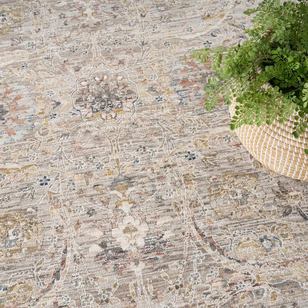 Nourison Antique Fusion Light Grey 3'11" x 5'10" Area Rug, , large