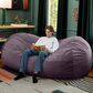 Jaxx Grand Lounger 7" Bean Bag Sofa in Purple, , large
