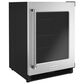 KitchenAid 24" Undercounter Refrigerator with Glass Door in Black and Stainless Steel, , large