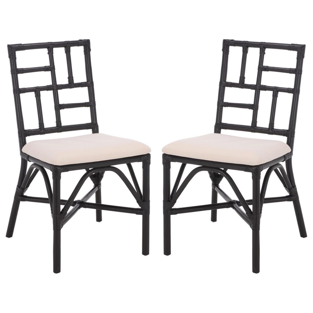Safavieh Christine Accent Chair with Cushion in White (Set of 2), , large