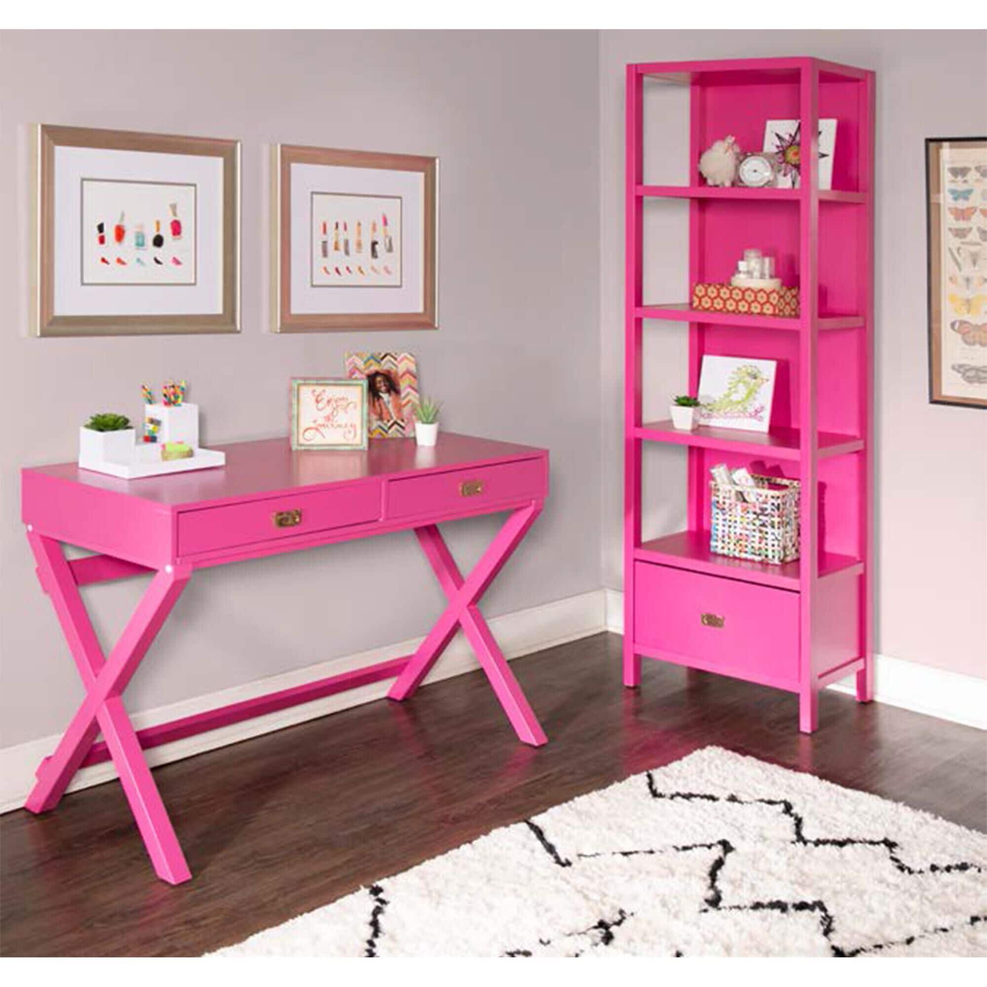 Linden Boulevard Peggy Writing Desk in Raspberry | Nebraska
