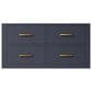 Lexora Home Castor 36" Single Bathroom Vanity in Blue with 2 cm White Quartz Top and Rectangular Sink, , large