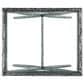 Furniture of America Lalia Side Table with Tempered Glass Top and X-Base in Gun Metal, , large