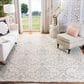 Safavieh Micro-Loop Damask 11" x 15" Ivory and Grey Area Rug, , large