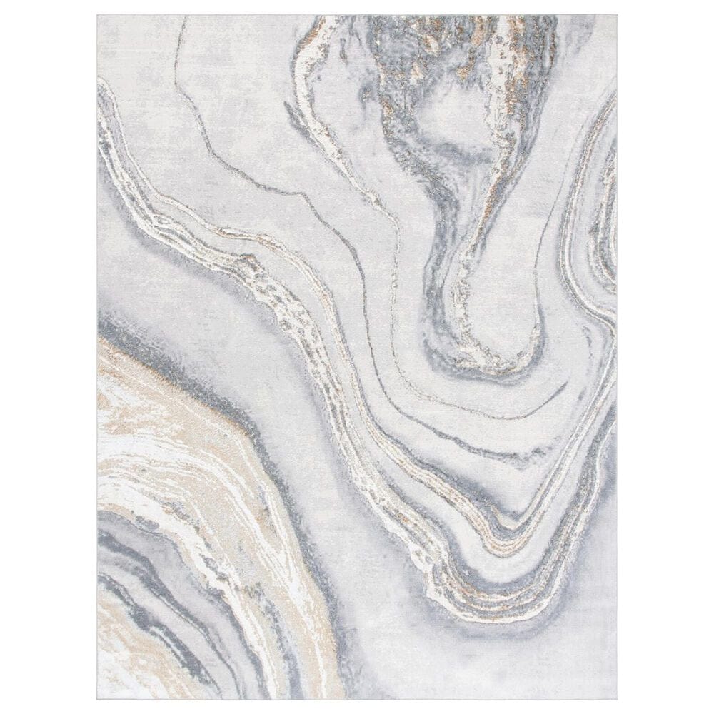 Safavieh Orchard ORC637 Contemporary 9" x 12" Grey and Gold Area Rug, , large