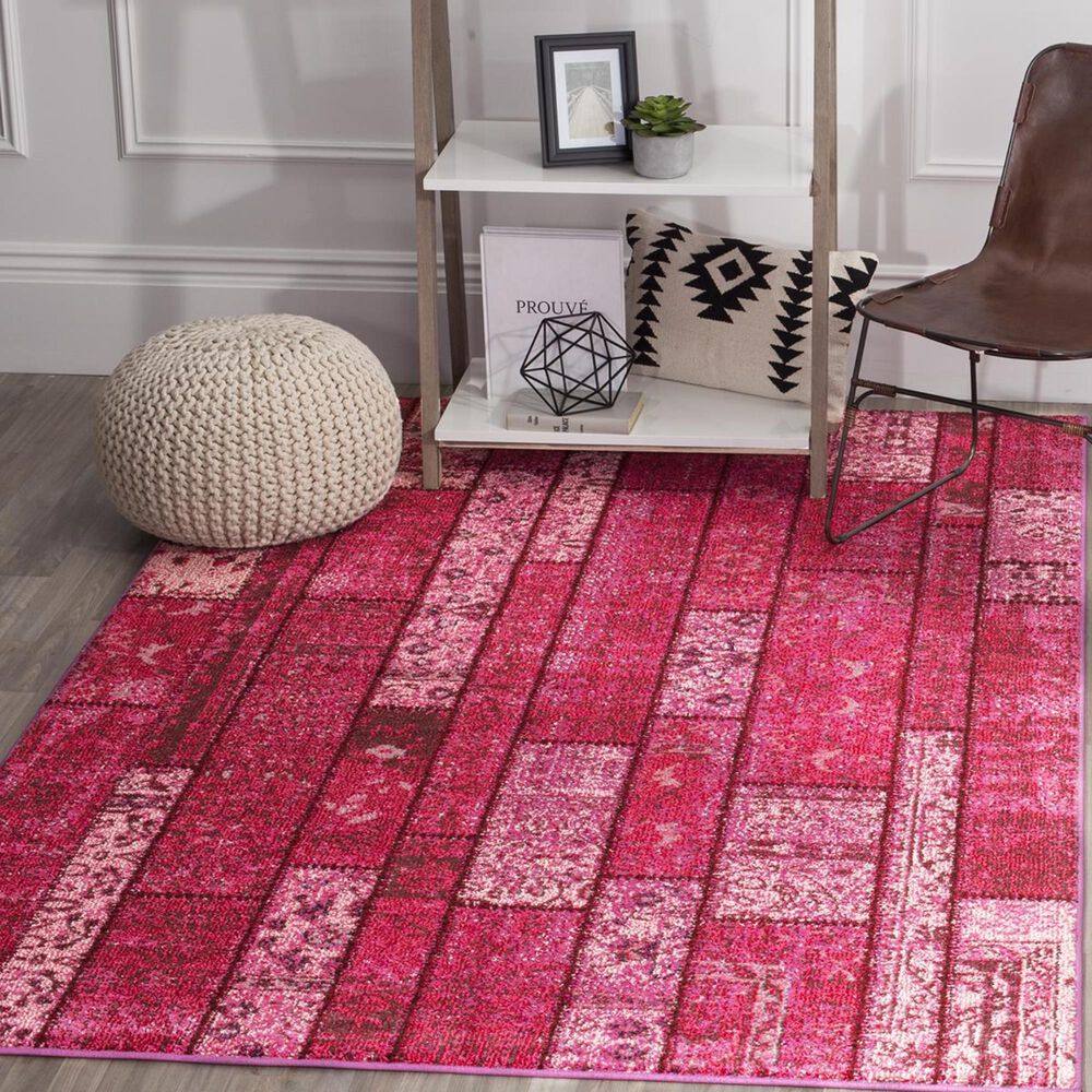 Safavieh Monaco MNC216D-3 3" x 5" Pink/Multi Area Rug, , large