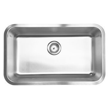 MS International Single Bowl 18-Gauge Stainless Steel Undermount Kitchen Sink, , large