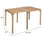 Zuo Modern Riviera Extendable Dining Table in Natural - Table Only, , large