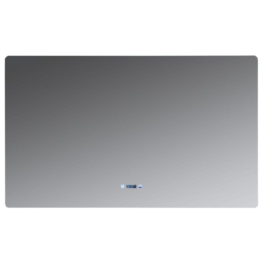 Lexora Home Lugano 60" x 36" LED Mirror with Defogger in Gray, , large