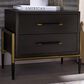 37B Weldrick 2-Drawer Nightstand in Black and Antique Brass, , large