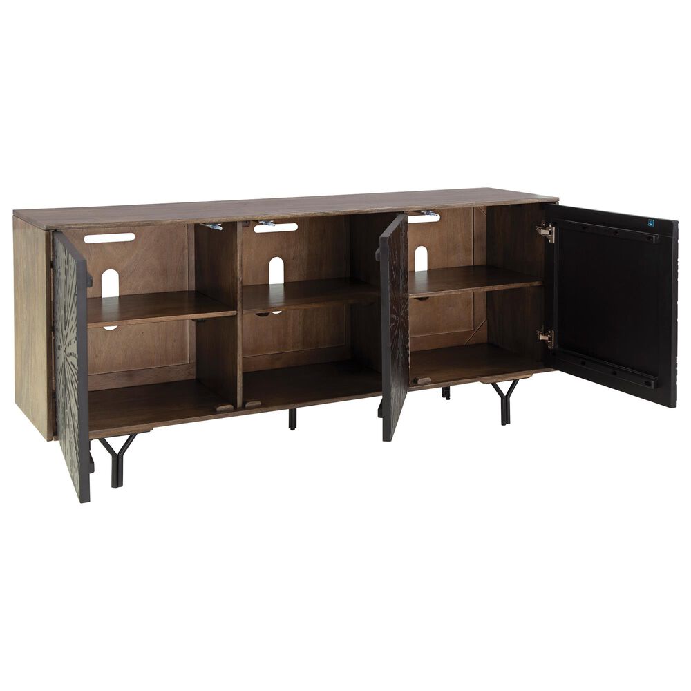 Ashley Lavinmont Accent Cabinet in Gray-Brown, Deep Brown and Black, , large
