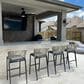 HOMLUX Outdoor Counter Stool with Open-Frame Backrest in Dark Grey (Set of 2), , large