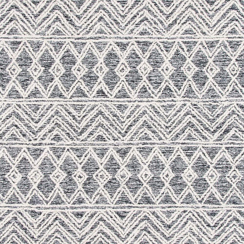 Safavieh Micro-Loop 2&#39;3&quot; x 7&#39; Ivory and Black Runner, , large