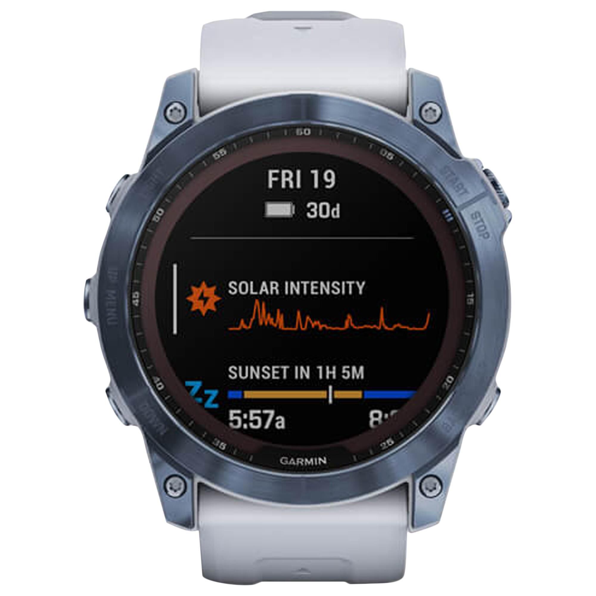 Garmin fenix 6 pro solar store mineral blue with whitestone band