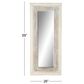 Maple and Jade 59" x 26" Wood Wall Mirror in Distressed White, Gray and Brown, , large