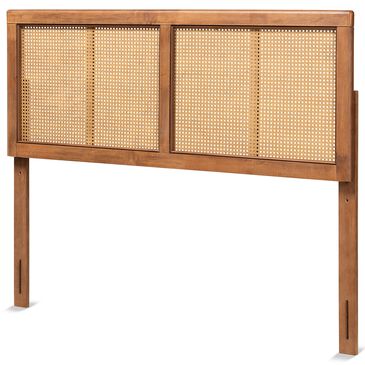 Baxton Studio Gilbert Queen Panel Headboard in Ash Walnut, , large