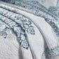 J. Queen New York Afton 3-Piece King/California King Quilt Set in Blue and White, , large