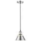 Golden Lighting Orwell 1-Light Small Pendant with Pewter Shade in Chrome, , large