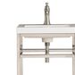 James Martin Vanities Boston 20" Single Bathroom Vanity in Brushed Nickel with 3 cm White Glossy Resin Countertop and Rectangular Sink, , large