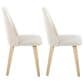 Lumisource Toriano Side Chair with Cream Cushion in Natural (Set of 2), , large
