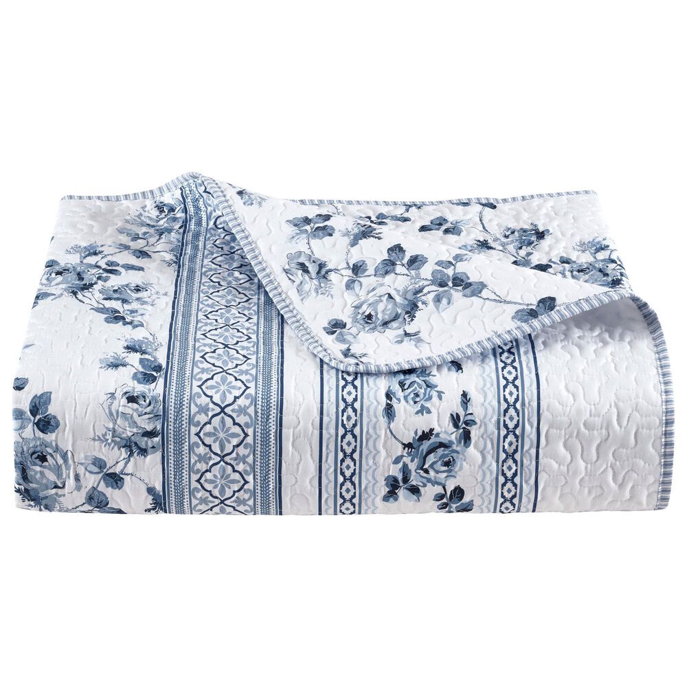 J. Queen New York Rialto 3-Piece Full/Queen Quilt Set in French Blue, , large