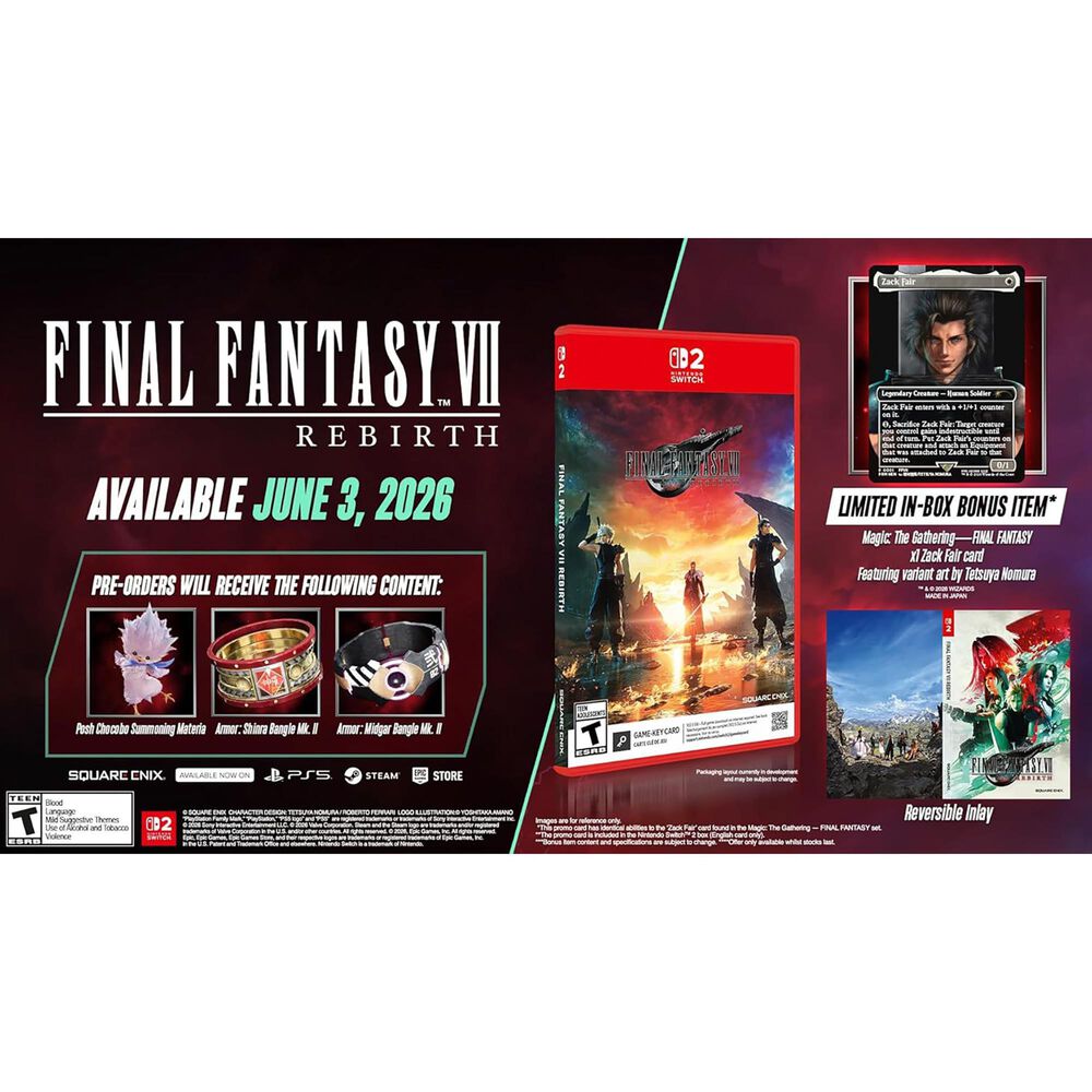 Final Fantasy VII Rebirth Standard Edition(Game-Key Card) - Nintendo Switch 2, , large