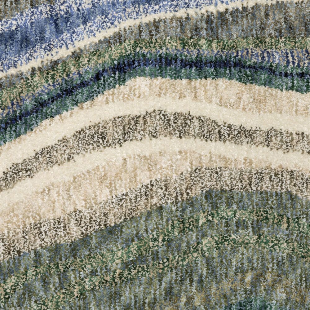 Oriental Weavers Tisdell Green and Blue 2'3" x 7'6" Runner, , large