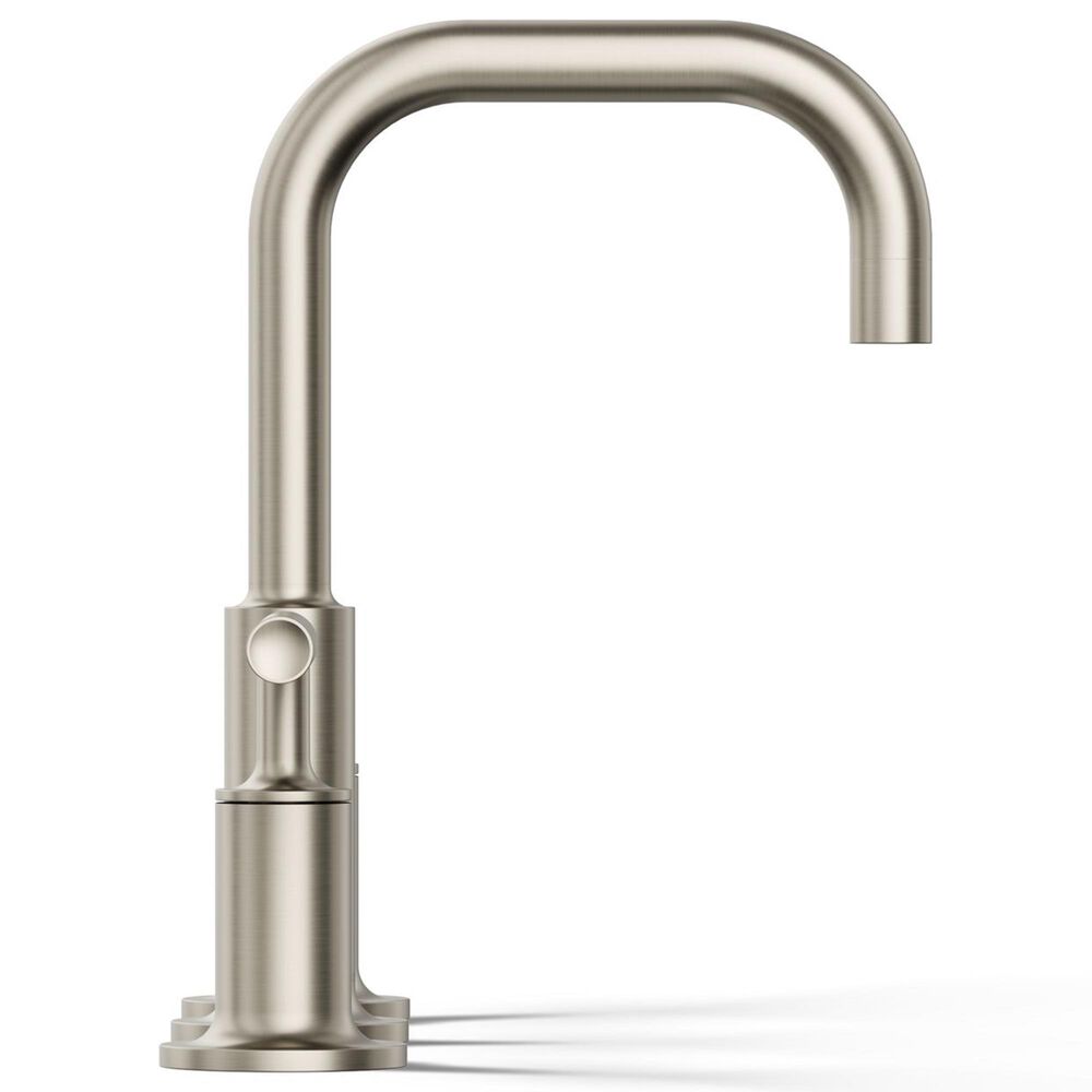 Kohler Purist Widespread Bathroom Sink Faucet with Lever Handles and High Gooseneck Spout in Vibrant Brushed Nickel, , large