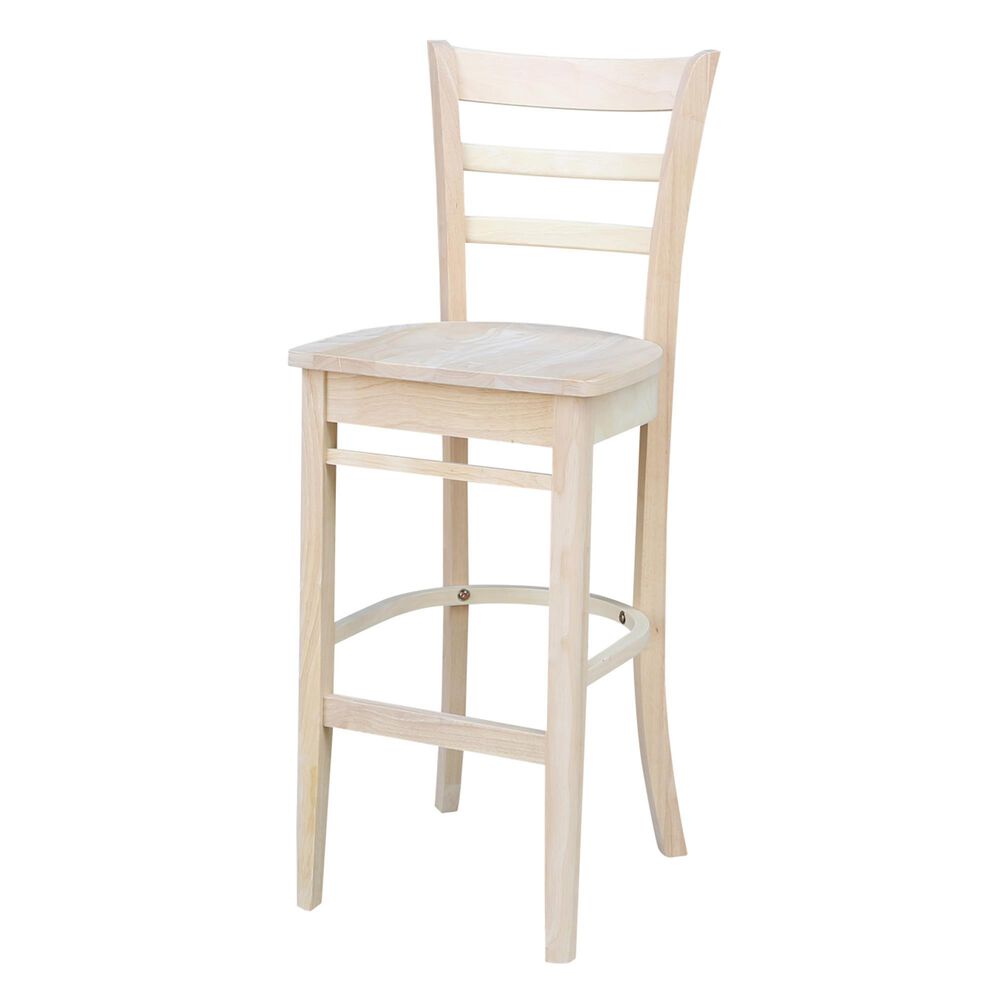 International Concepts Emily 30" Barstool in Unfinished, , large