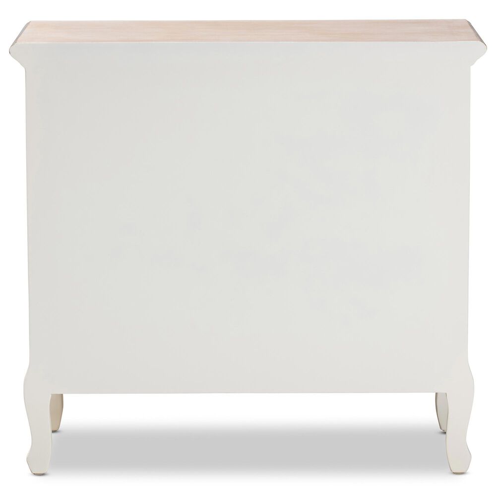 Baxton Studio Amalie 4-Drawer Accent Storage Cabinet in White and Oak, , large