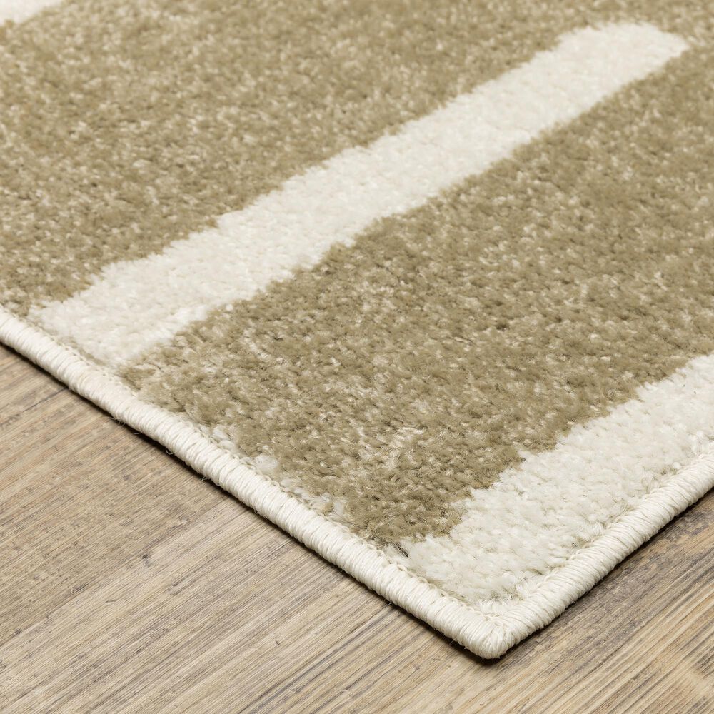 ROW by Oriental Weavers Quinn QUI09 Beige and Ivory 2' x 7' Runner, , large