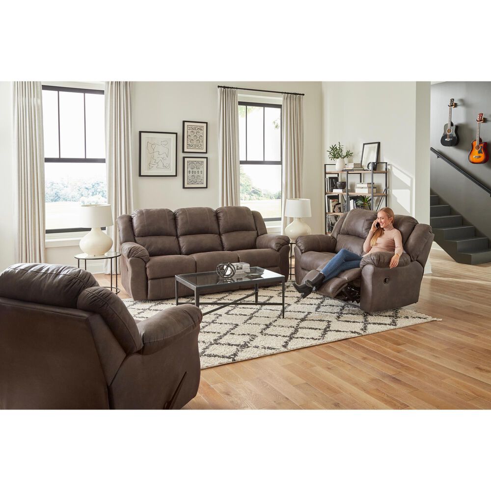 HomeStretch Manual Reclining Sofa in Tumbleweed, , large