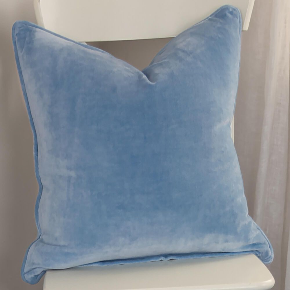 Rizzy Home Solid 20" Pillow Cover in Blue, , large