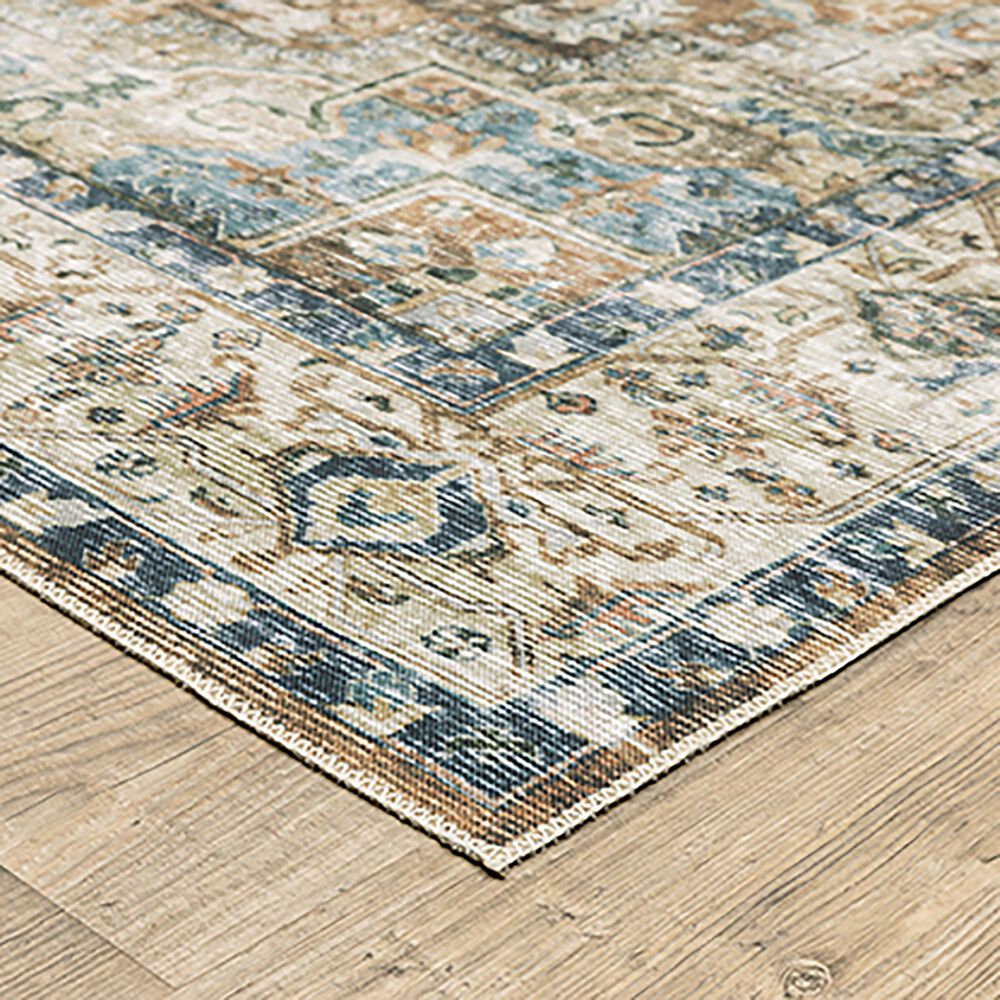 Oriental Weavers Charleston Border 2&#39; x 3&#39; Blue Area Rug, , large