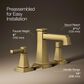 Kohler Riff Widespread Bathroom Sink Faucet in Vibrant Brushed Moderne Brass, , large