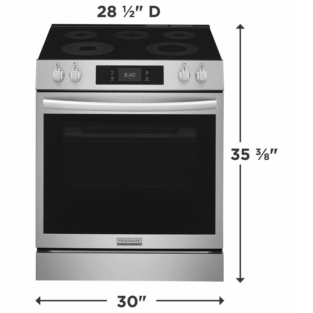 Frigidaire Gallery 2-Piece Kitchen Package with 6.2 Cu. Ft. Electric Range and 30" Over-The-Range Microwave in Stainless Steel, , large