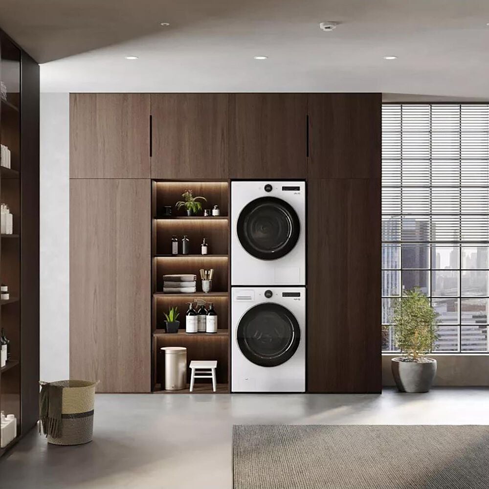 LG 7.8 Cu. Ft. Mega Capacity Smart Front Load Dryer with Dual Inverter Heat Pump in White, , large